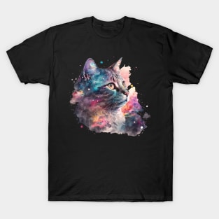 Portrait of an adorable and beautiful cat watercolor T-Shirt